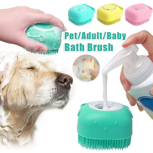 All-in-One Sillicone Pet Grooming Glove For Brushing, Bathing, Massaging